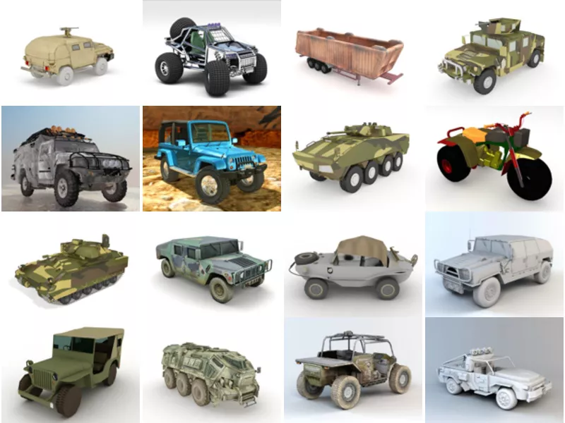 Top 16 Off Road Vehicle 3D Models Newest 2022