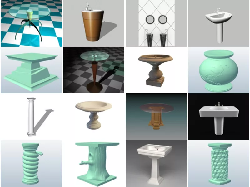 Top 16 Pedestal 3D Models for Design Latest 2022