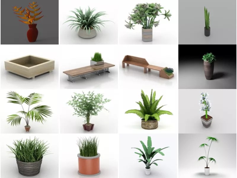 Top 16 Free 3D Potted Models Newest 2022