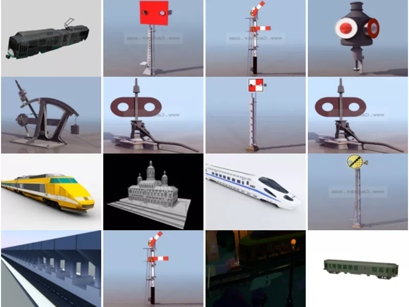 Top 16 Railway 3D Models for Design Latest 2022