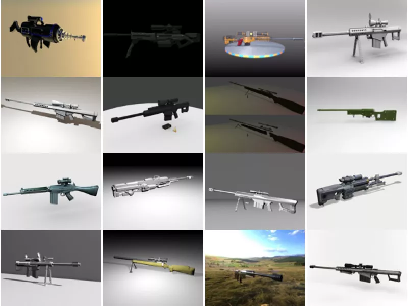 Top 16 Free 3D Sniper Models for Free Most Recent 2022