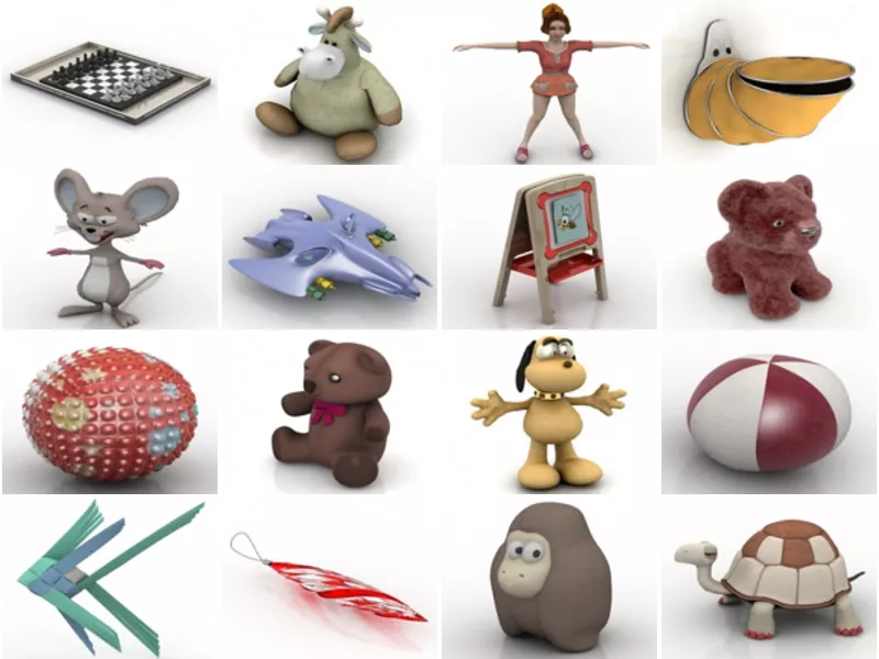 Top 16 Toy Children 3D Models for Rendering Latest 2022