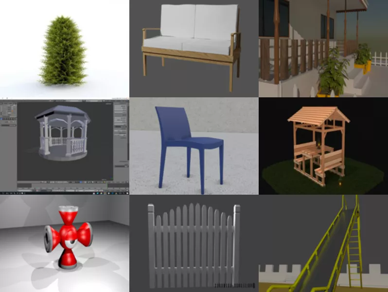 Top 9 Blender Garden 3D Models Stuff Newest 2022