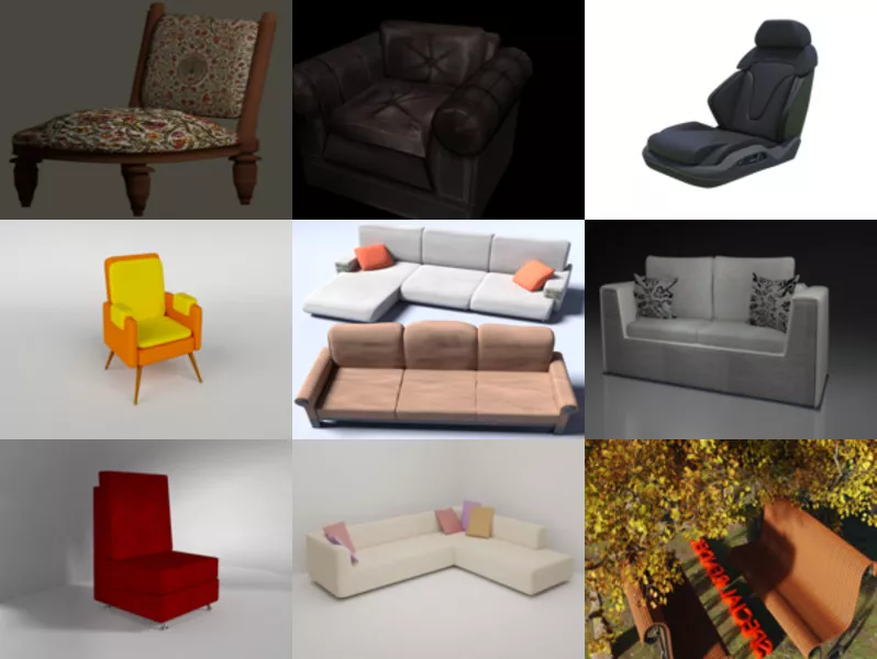 Top 9 Blender Seat 3D Models Newest 2022