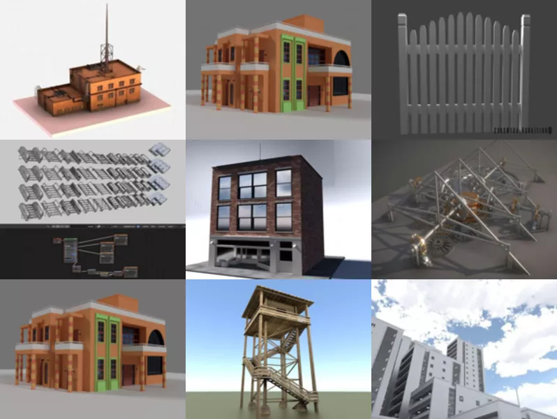 Top 9 Blender Structure 3D Models Stuff Newest 2022