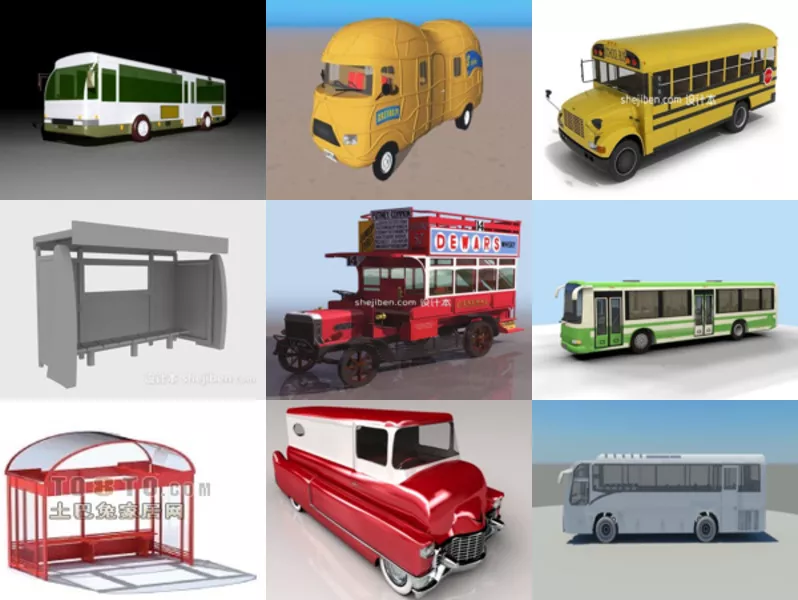 Top 9 Free 3D Bus Models Latest 2022