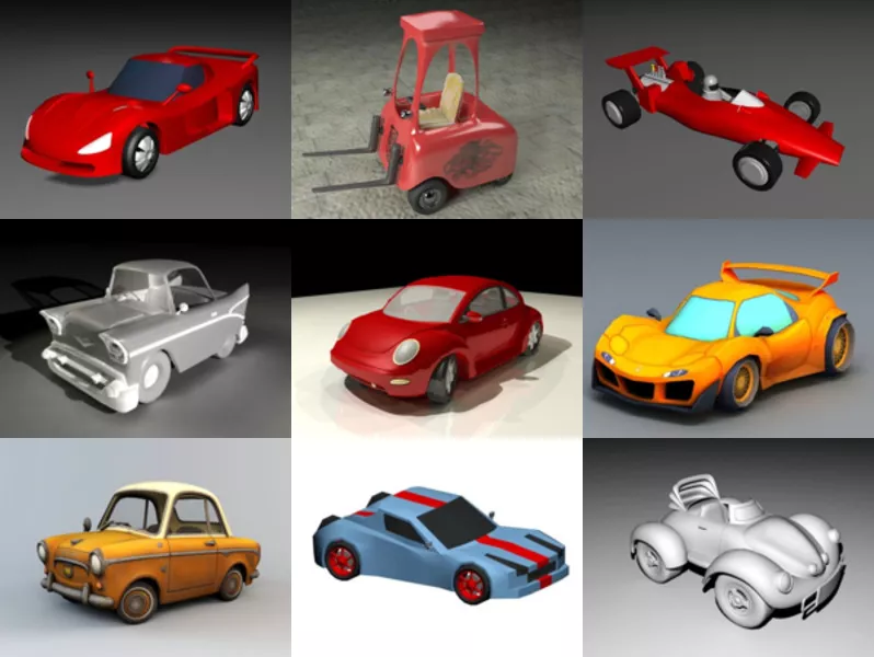 Top 9 Cartoon Car 3D Models Most Recent 2022