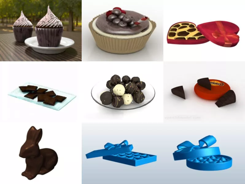 Top 9 Chocolate 3D Models Newest 2022