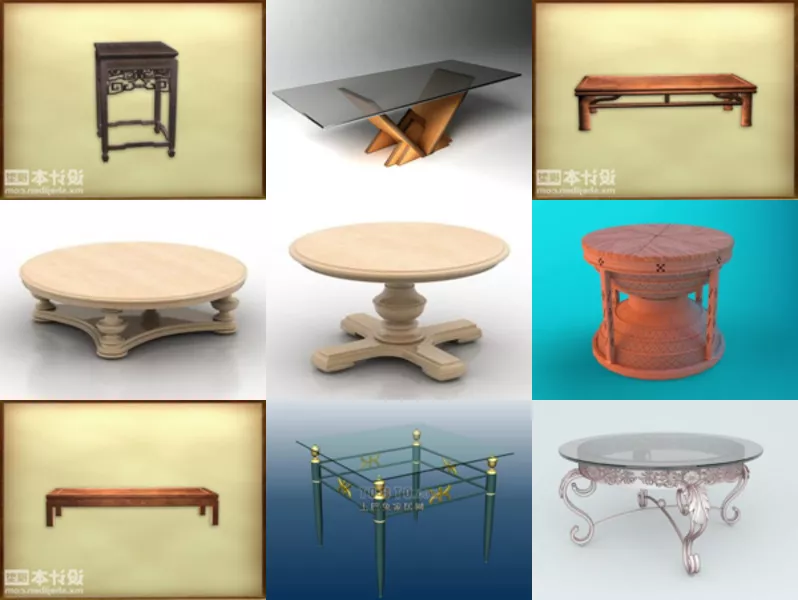 Top 9 Free 3D Coffee Table Models Newest 2022