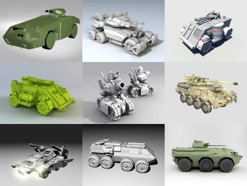 Top 9 Combat Vehicle 3D Models Latest 2022