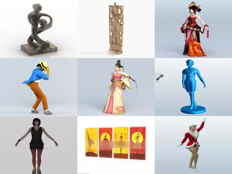 Top 9 Dancer 3D Models for Design Latest 2022