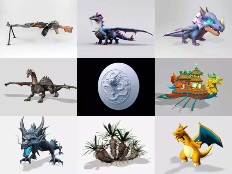 Top 9 Free 3D Dragon Models Newest 2022