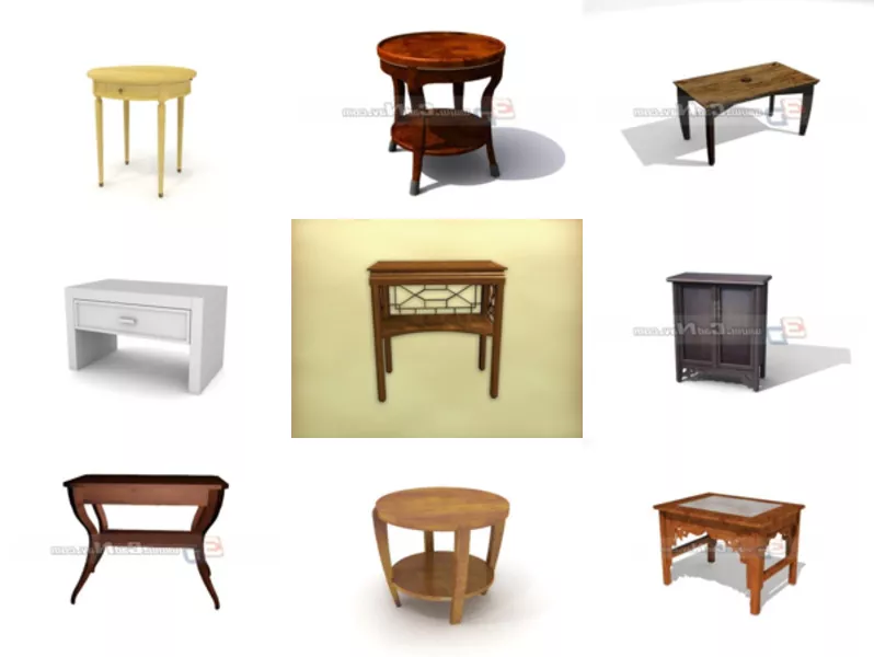Top 9 End Table 3D Models Latest 2022