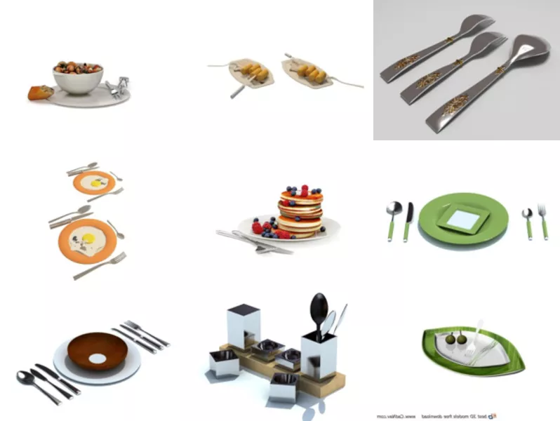 Top 9 Forks 3D Models for Rendering Most Recent 2022