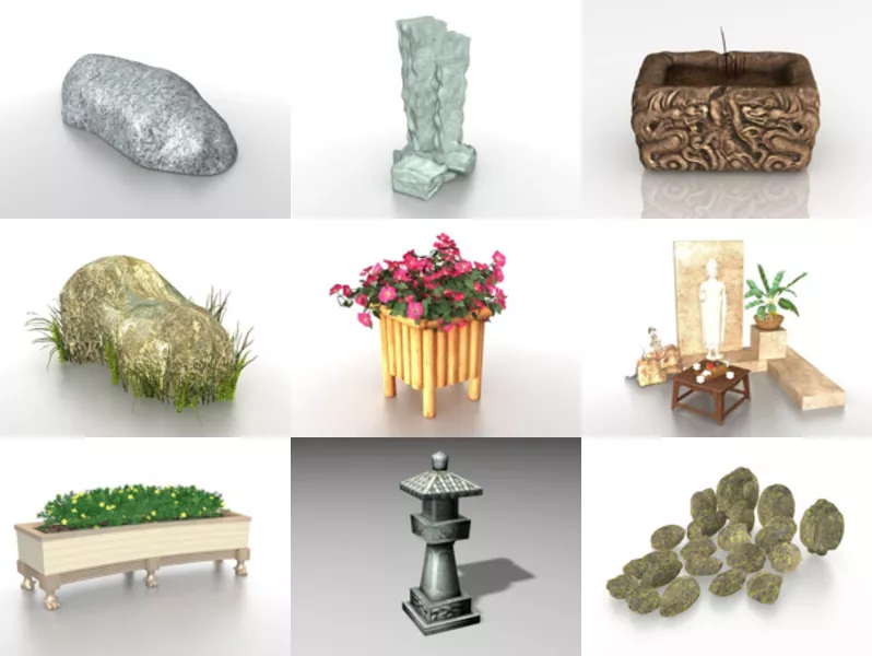 Top 9 Free 3D Garden Ornaments Models for Design Latest 2022