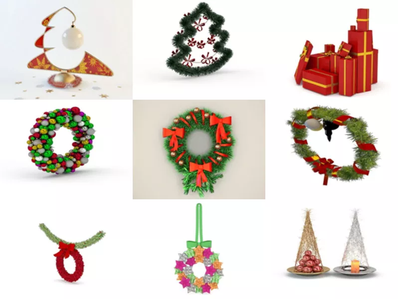 Top 9 Holiday Decorations 3D Models for Design Latest 2022
