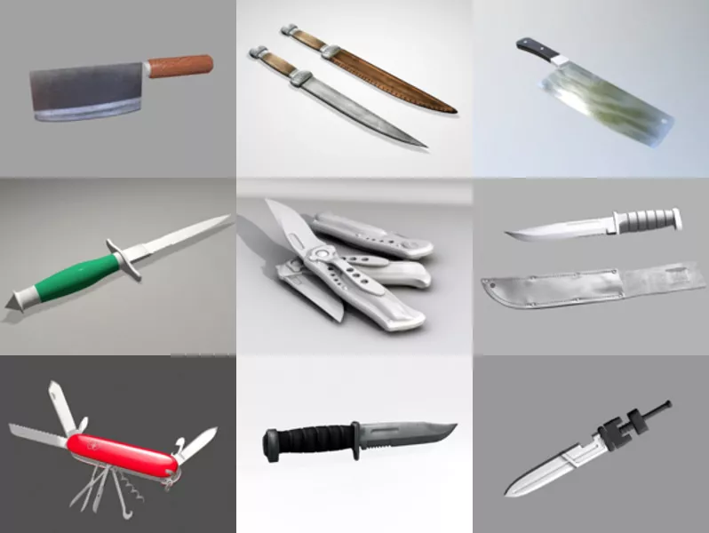 Top 9 Free 3D Knife Models Latest 2022
