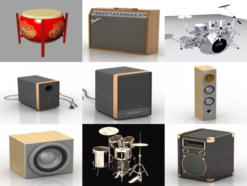 Top 9 Musical Equipment 3D Models Newest 2022