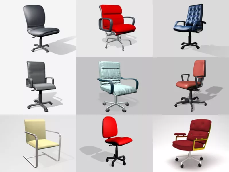Top 9 Free 3D Office Chairs Models for Design Newest 2022