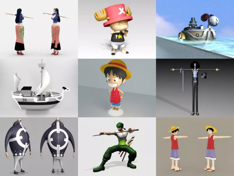 Top 9 One Piece 3D Models for Rendering Newest 2022