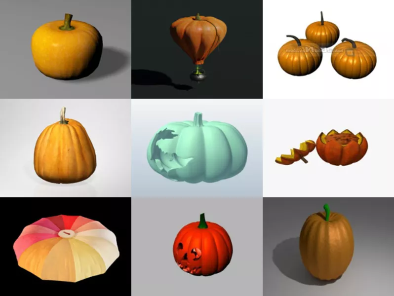 Top 9 Pumpkin 3D Models for Rendering Newest 2022