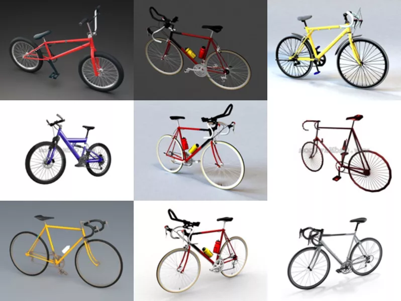 Top 9 Racing Bicycle 3D Models for Free Newest 2022