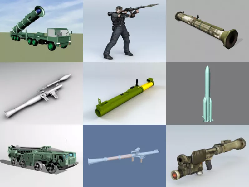 Top 9 Rocket Launcher 3D Models for Rendering Latest 2022