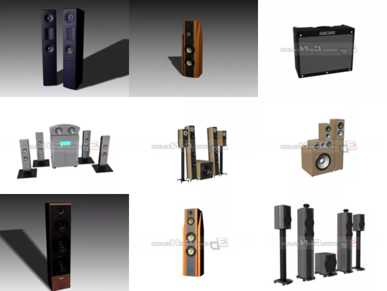 Top 9 Sound System 3D Models for Design Latest 2022
