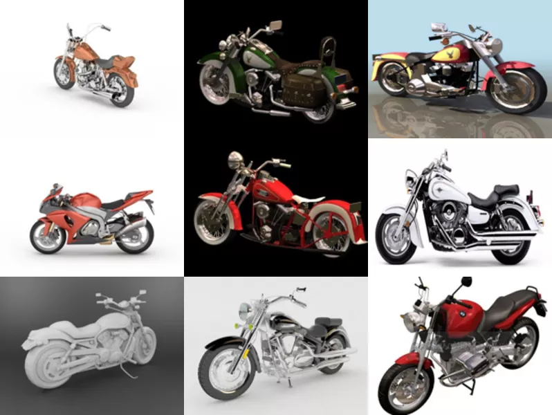 Top 9 Touring Motorcycle 3D Models for Design Newest 2022