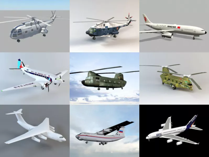 Top 9 Transport Aircraft 3D Models Latest 2022