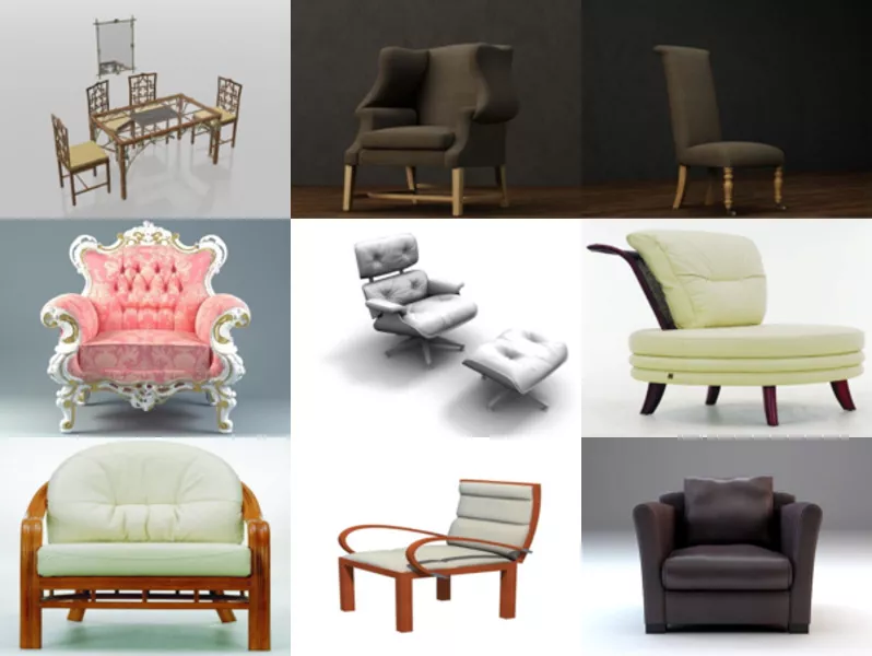 Top 9 Upholstered Chair 3D Models Stuff Latest 2022