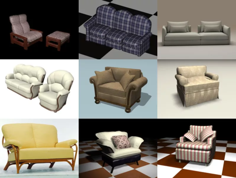 Top 9 Upholstered Sofa 3D Models Most Recent 2022