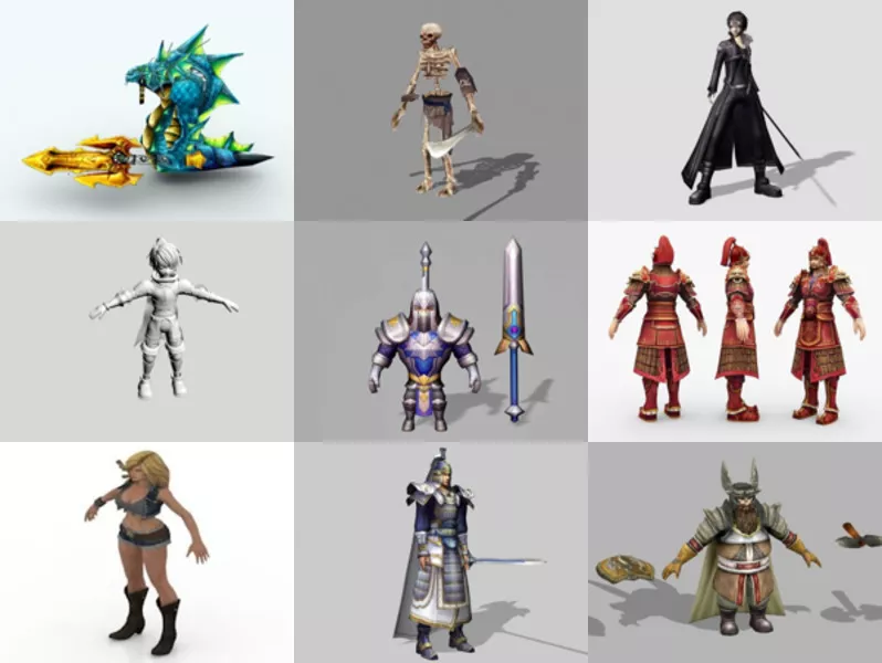 Top 9 Free 3D Warrior Models Newest 2022