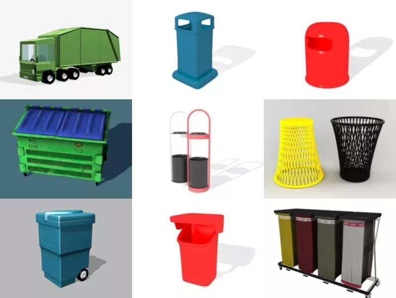 Top 9 Waste Container 3D Models for Free Latest 2022