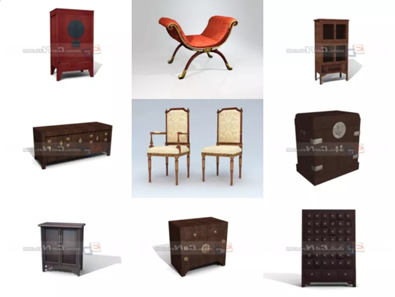 Top 10 Free 3D Antique Furniture Models for Design Most Recent 2022
