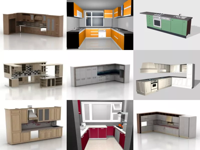 Top 10 Free 3D Kitchen Cabinet Models Most Recent 2022