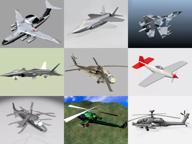 Top 10 Free 3D Military Aircraft Models for Design Newest 2022