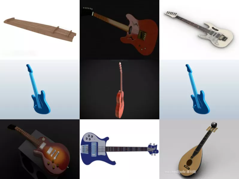Top 10 Free 3D Musical Instrument Models Stuff Newest 2022