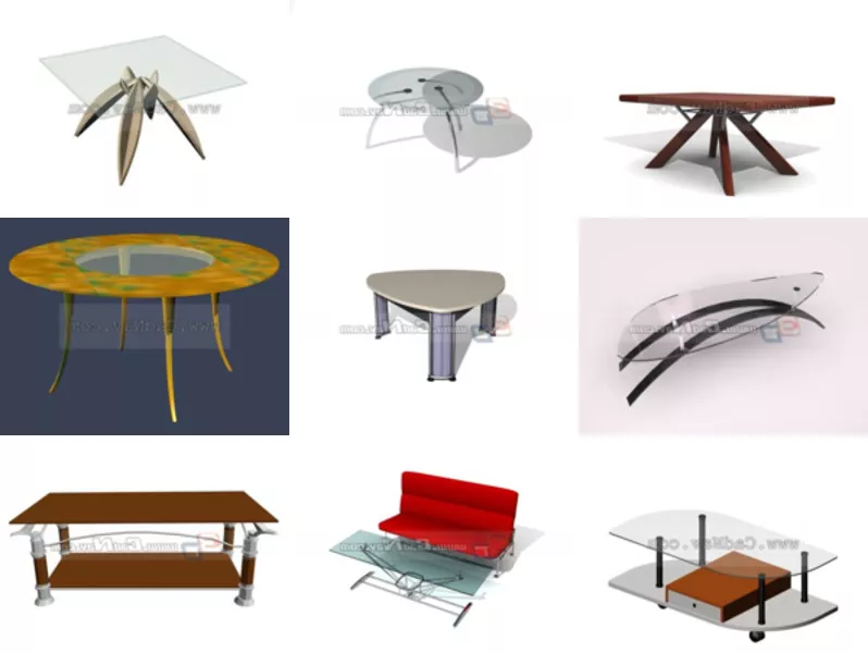 Top 11 Free 3D Coffee Tables Models Most Recent 2022