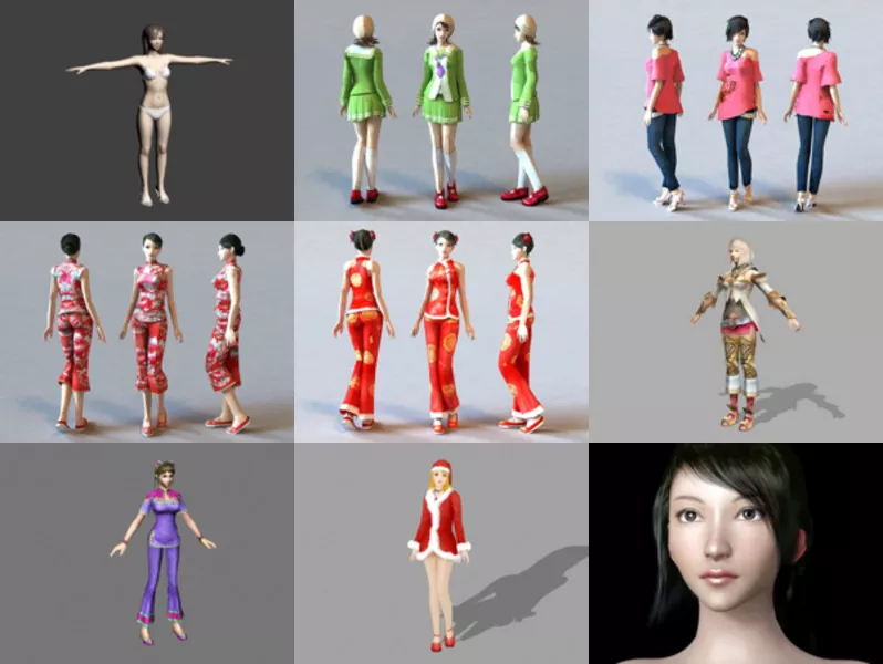Top 11 Free 3D Female Characters Models for Free Latest 2022