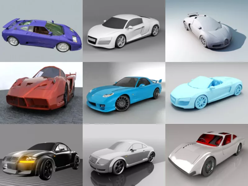Top 11 Free 3D Sports Car Models Newest 2022