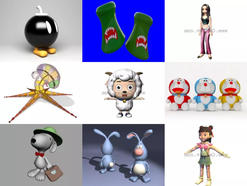 Top 12 Free 3D Cartoon Character Models for Free Most Recent 2022