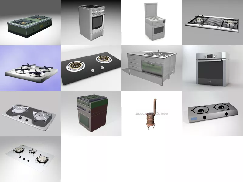 Top 13 Free 3D Cooking Stove Models Most Recent 2022