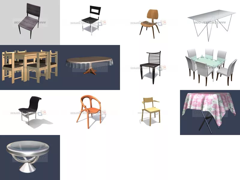 Top 13 Free 3D Dining Room Furniture Models Resources Most Recent 2022
