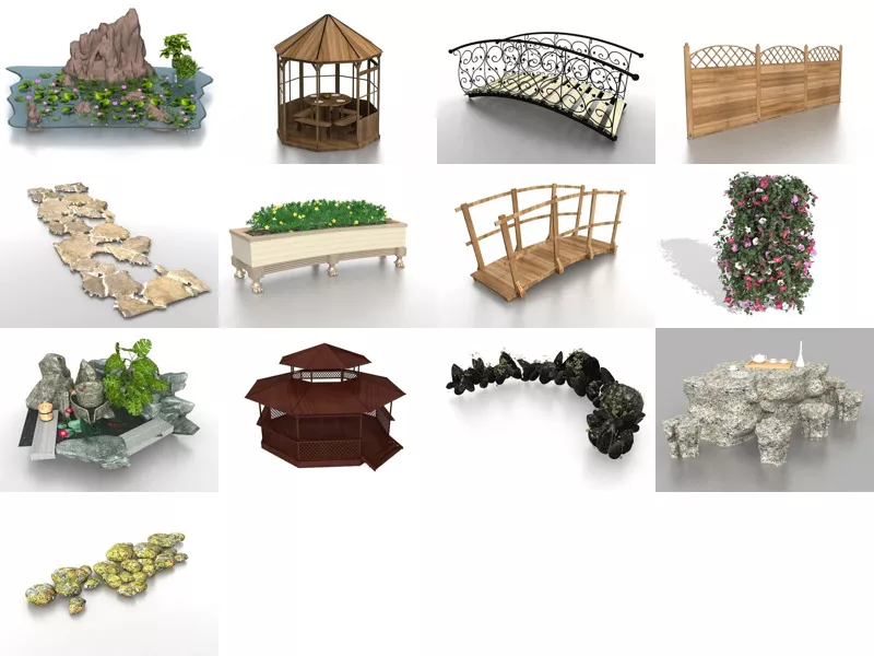 Top 13 Free 3D Garden Elements Models for Rendering Newest 2022