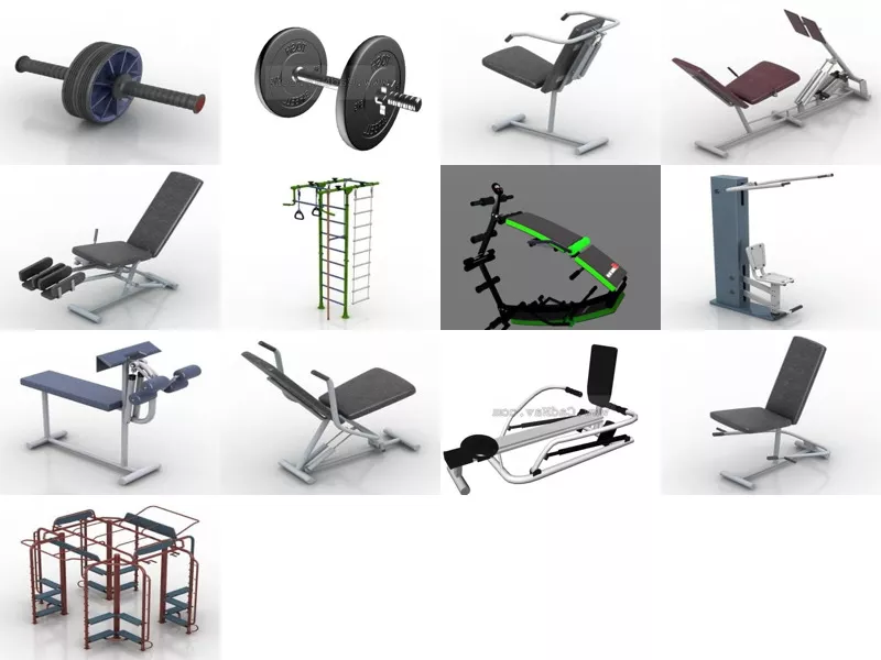 Top 13 Free 3D Gym Equipment Models for Free Newest 2022