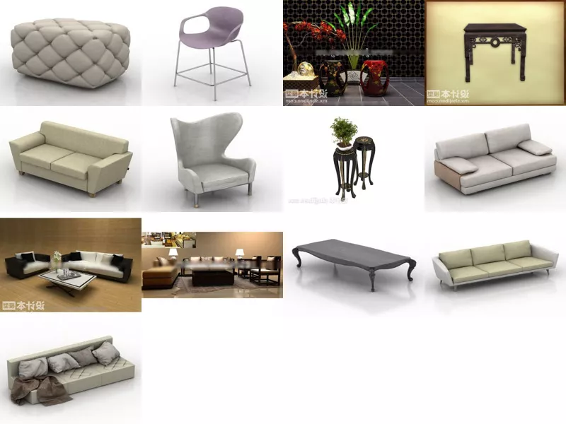 Top 13 Free 3D Living Room Furniture Models Resources Latest 2022