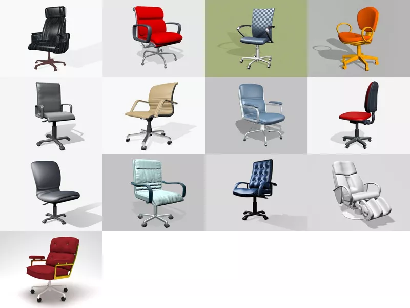 Top 13 Free 3D Office Chairs Models Most Recent 2022