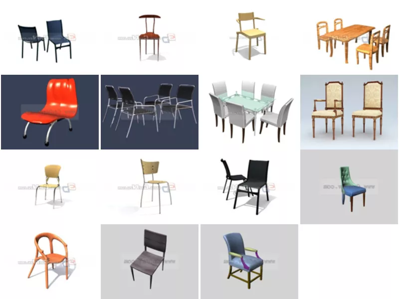 Top 15 Free 3D Dining Chairs Models for Design Newest 2022