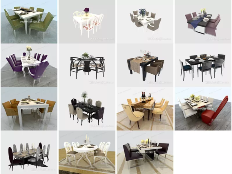 Top 15 Free 3D Dining Room Models Latest 2022
